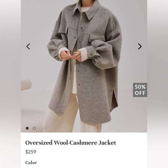 New with tag Oversized Wool-Cashmere Jacket size Medium - Picture 2 of 14